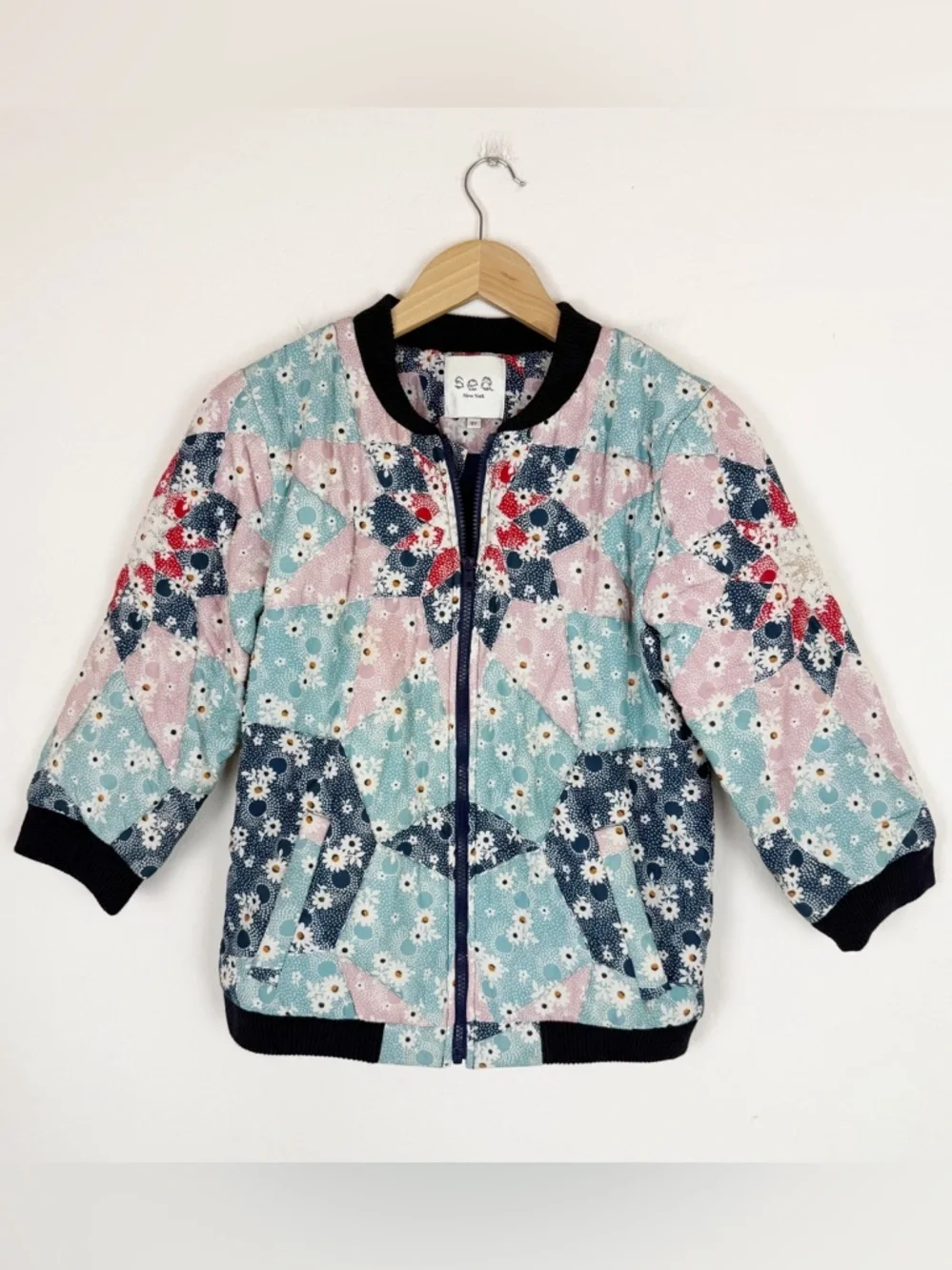 Sea New York Girl's Blue Talia Quilted Jacket